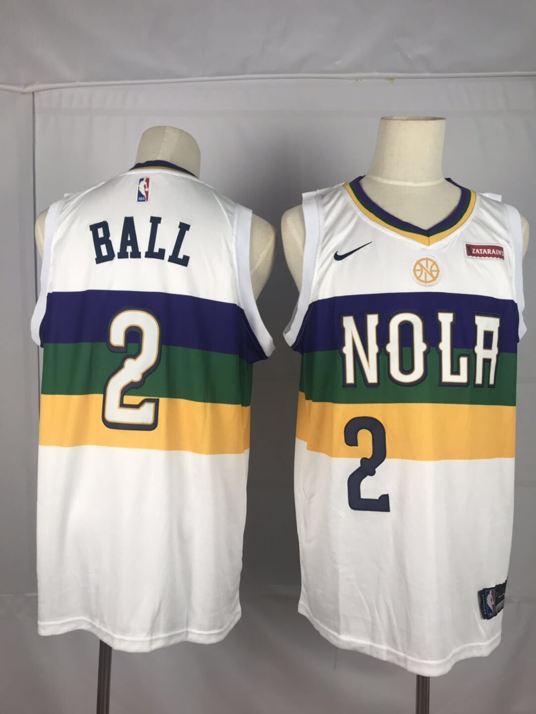 Men New Orleans Pelicans 2 Ball White City Edition Nike NBA Jerseys